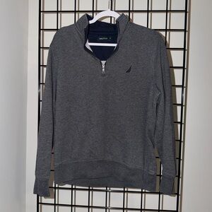 Nautica Men's Charcoal Zip-Up Sweater